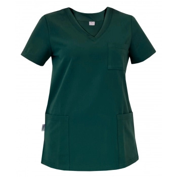Bluza medyczna damska - CASSIE - zielona butelka Bluza medyczna damska - CASSIE - zielona butelka
