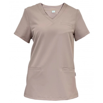 Bluza medyczna kosmetyczna damska - DAISY - beż