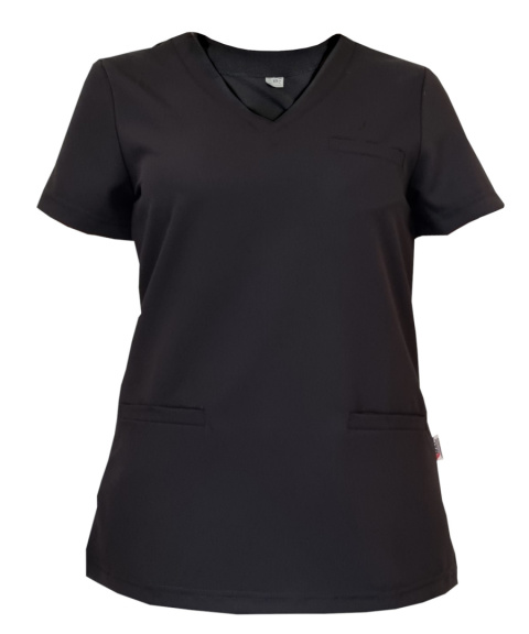 Bluza medyczna damska - DAISY - czarny Bluza medyczna damska - DAISY - czarny