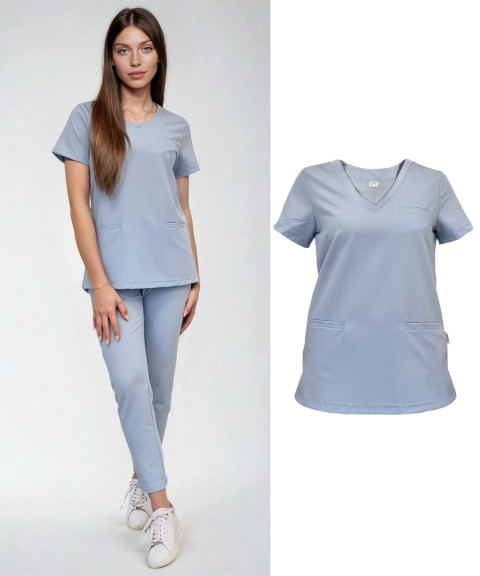 Bluza medyczna damska - DAISY - niebieski