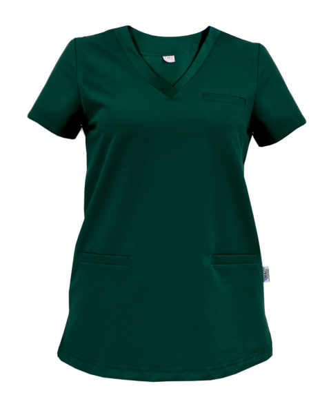 Bluza medyczna damska - DAISY - zielona butelka