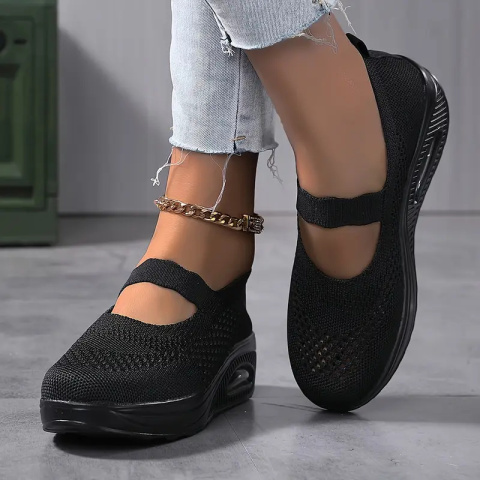 Buty oddychające z poduszką powietrzną AirStride Med - czarne Buty oddychające z poduszką powietrzną AirStride Med - czarne