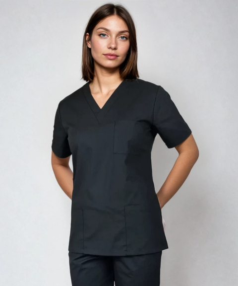 Bluza medyczna scrubs damska - ARIA - czarny