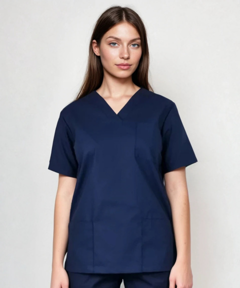 Bluza medyczna scrubs damska - ARIA - granat