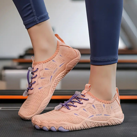 BareLite Flex – damskie oddychające buty barefoot antypoślizgowe - morela