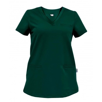Bluza medyczna kosmetyczna damska - DAISY - zielona butelka