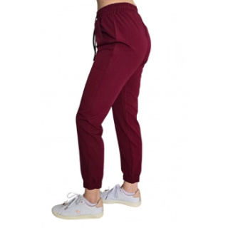 Spodnie medyczne joggery - ELLIE - bordo
