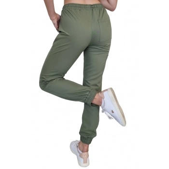 Spodnie medyczne joggery - ELLIE - oliwka