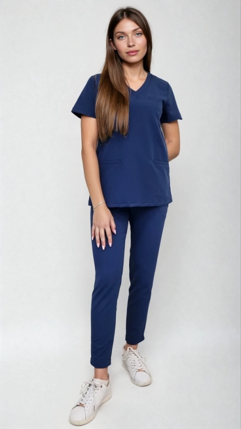 Zestaw komplet medyczny damski DAISY&MADDIE - granat