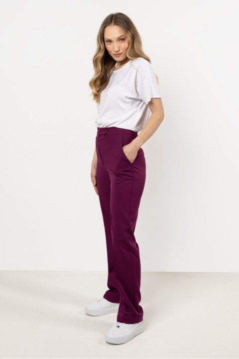Spodnie Damskie Model A713 Plum - awama Spodnie Damskie Model A713 Plum - awama