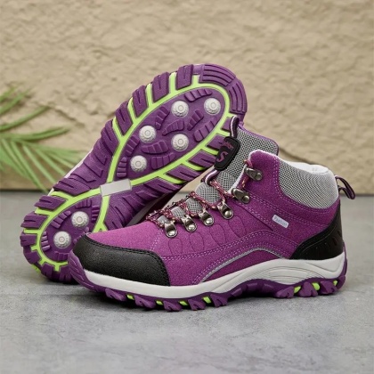 Damskie buty trekkingowe całoroczne trekking turystyczne fiolet