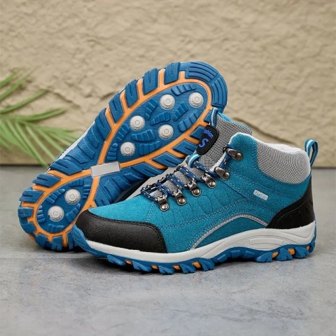 Damskie buty trekkingowe całoroczne trekking turystyczne niebieskie